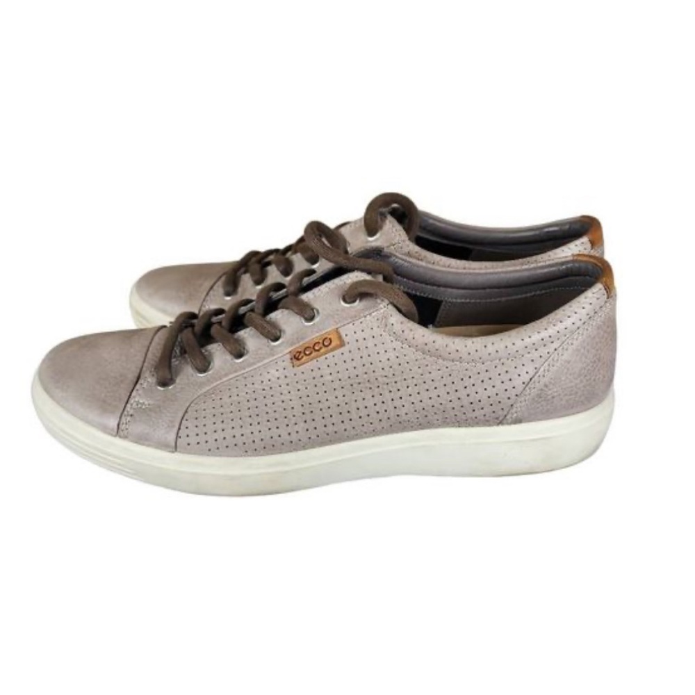 ECCO- Men's Soft Tie Moon Rock Perforated Sneaker, Size EU49/ US 15 or 15.5